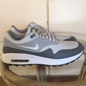 Nike Air Max 1 G Golf Shoes Platinum/White/Grey
